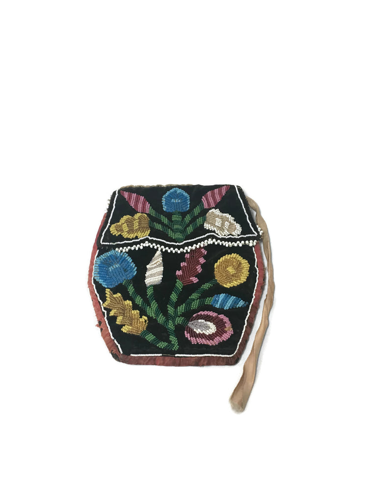 Antique New York Great Lakes Area Beaded Purse Circa 1900-1920