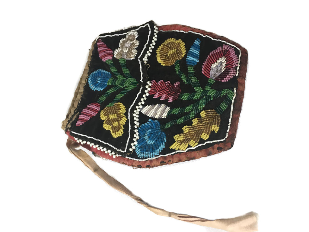Antique New York Great Lakes Area Beaded Purse Circa 1900-1920