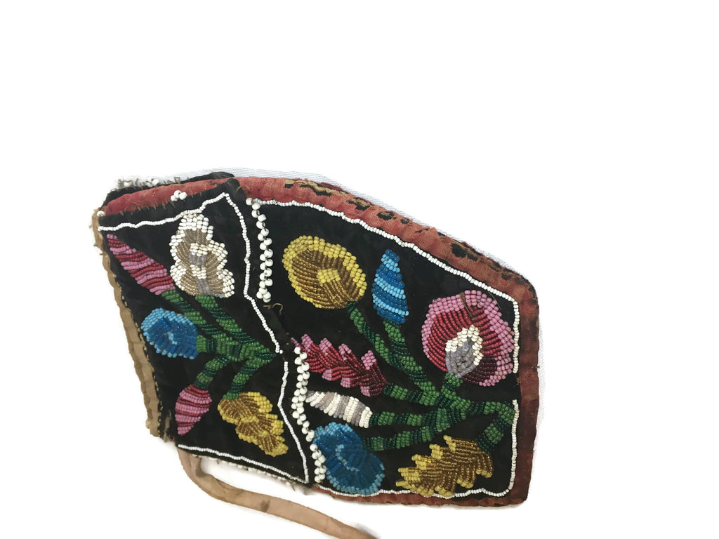 Antique New York Great Lakes Area Beaded Purse Circa 1900-1920