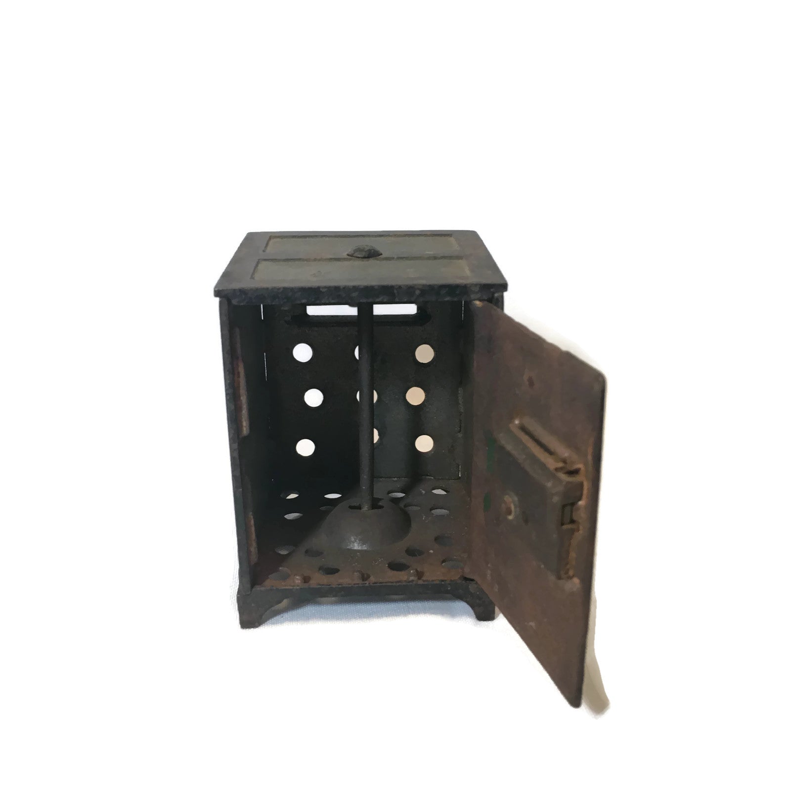 Vintage Iron Bank Box (No Key)