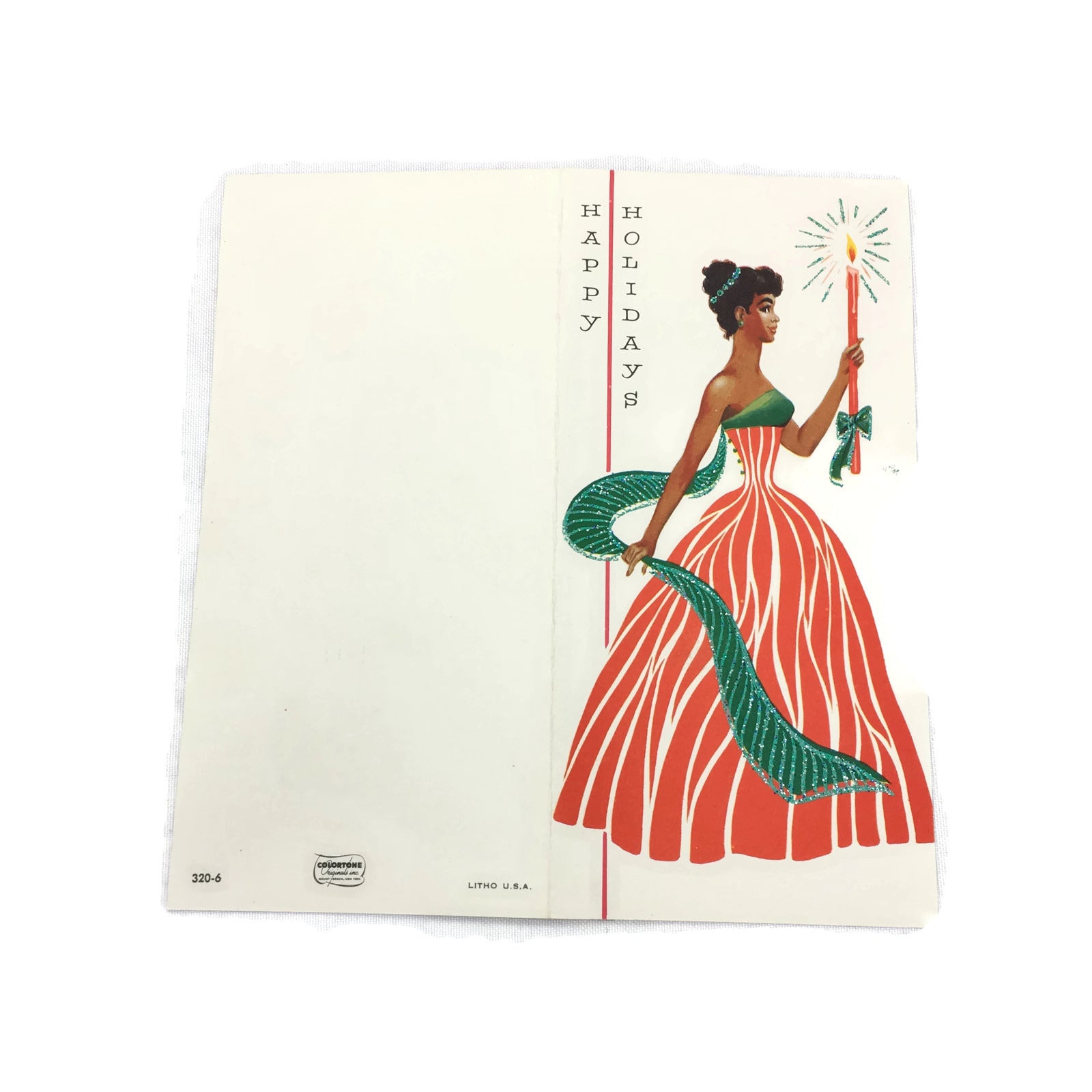 Vintage Black Americana African American Holiday Greeting Card