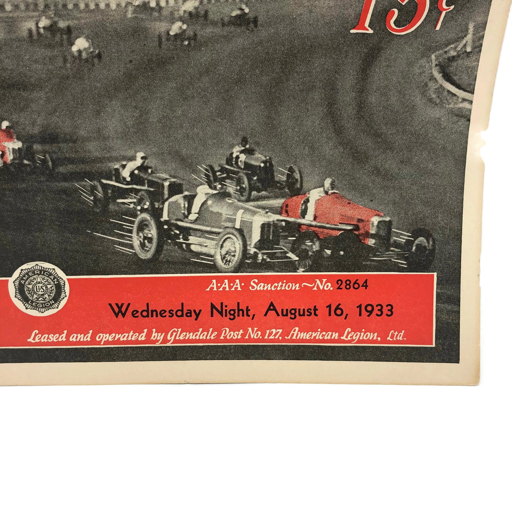 Legion Ascot Speedway 1933 August Issue
