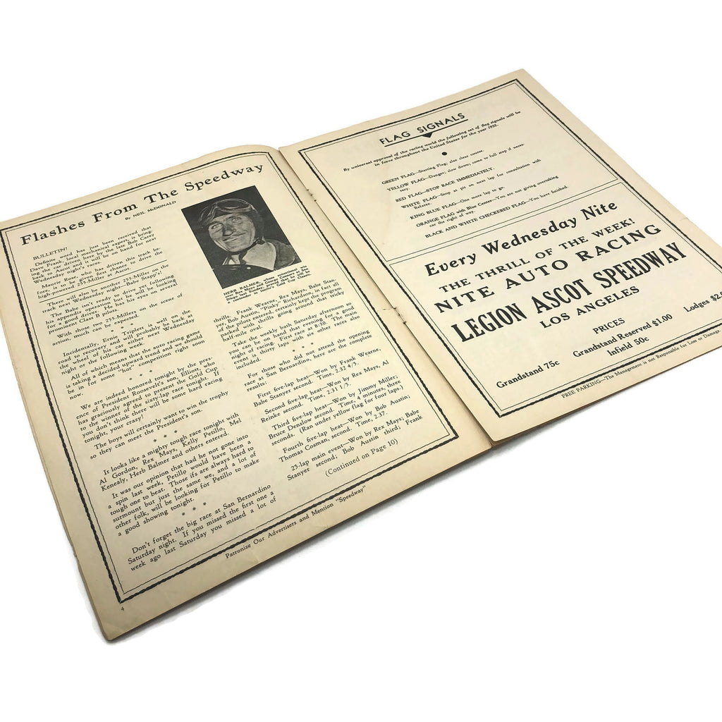 Legion Ascot Speedway 1933 August Issue