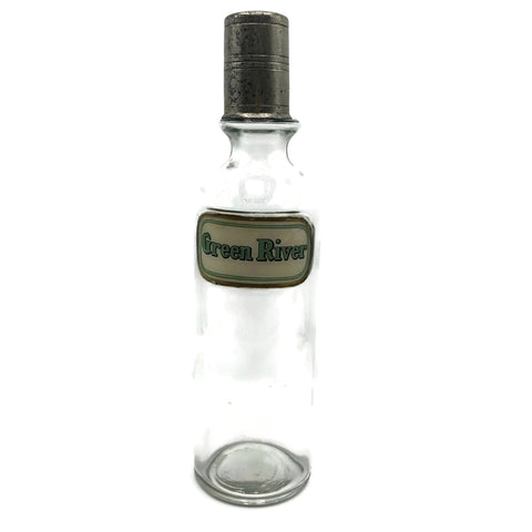 Vintage Green River Soda Fountain Syrup Bottle Circa 1910 -1915