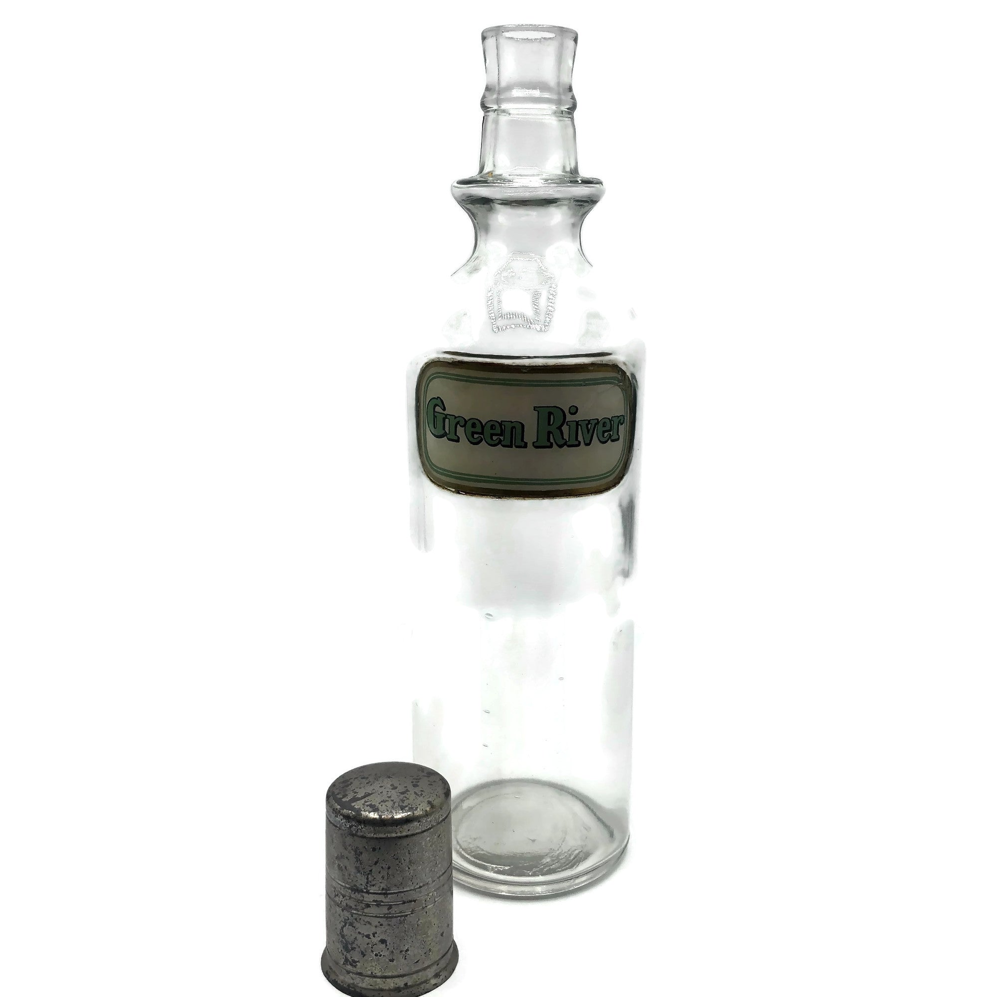 Vintage Green River Soda Fountain Syrup Bottle Circa 1910 -1915