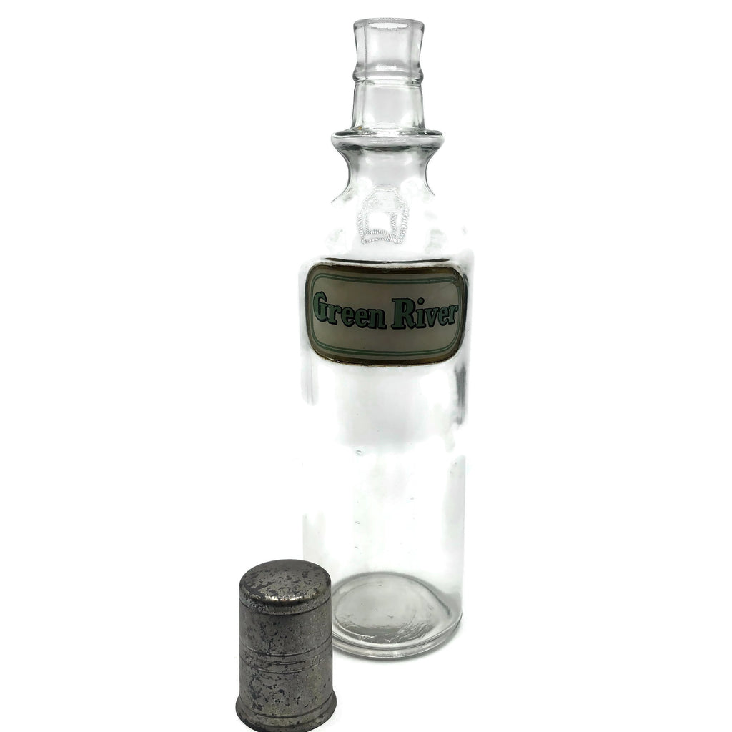Vintage Green River Soda Fountain Syrup Bottle Circa 1910 -1915