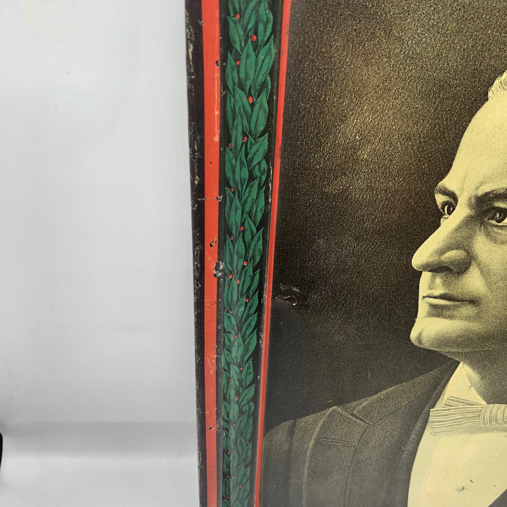 Antique William Jennings Bryan Memorial Tin Litho Tray Circa 1925