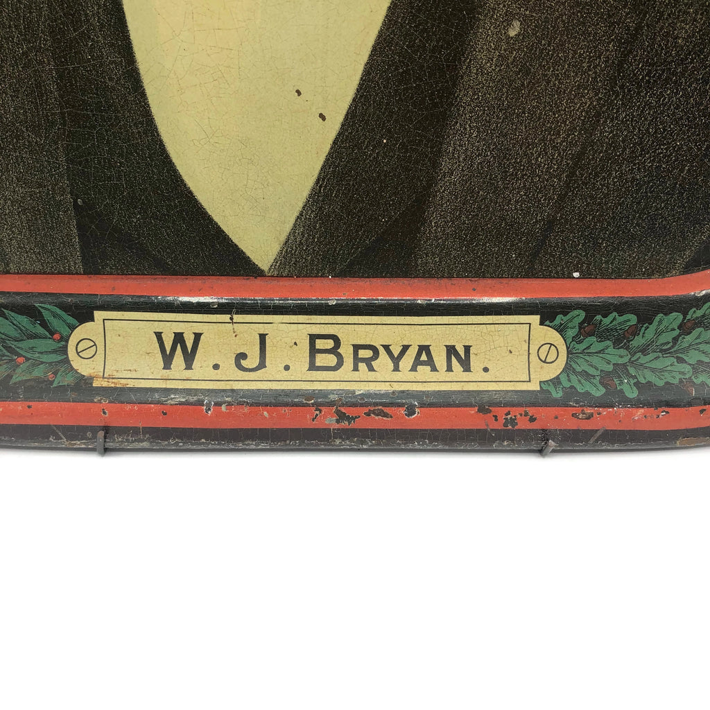 Antique William Jennings Bryan Memorial Tin Litho Tray Circa 1925