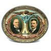 Antique Oval McKinley Roosevelt Jugate Campaign Advertising Tray