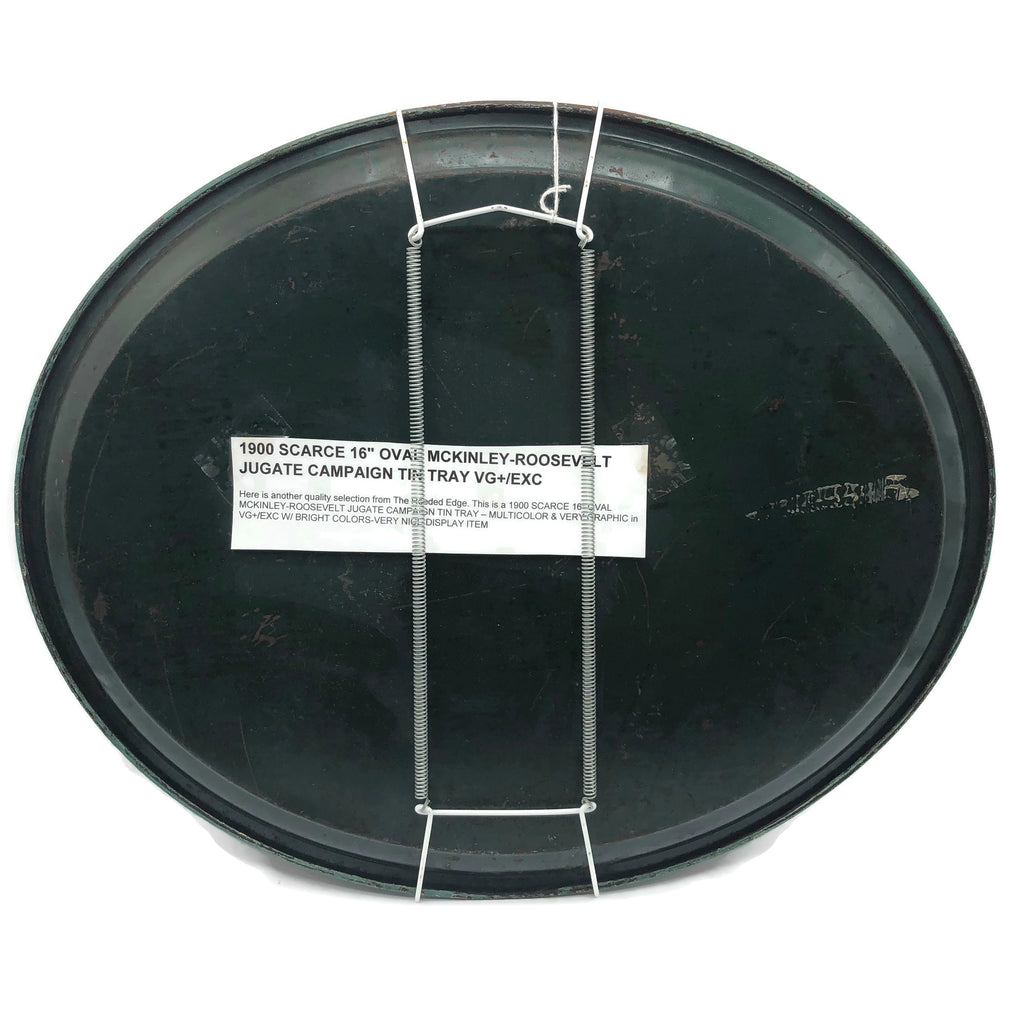 Antique Oval McKinley Roosevelt Jugate Campaign Advertising Tray