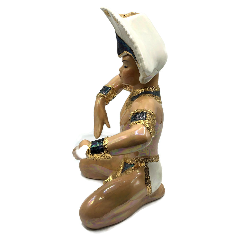 Vintage 1950’s Pair of Asian Ceramic Figurines