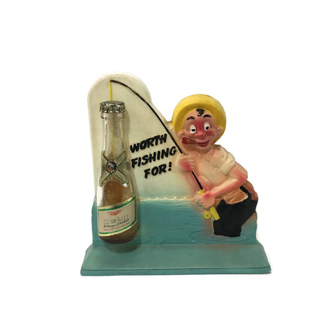 Vintage Plastic Miller Beer Fishing Advertisment