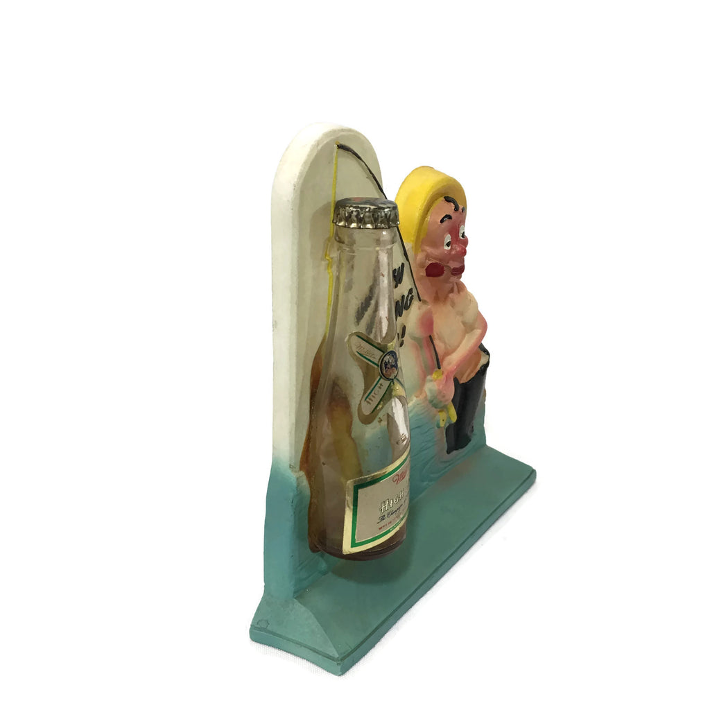 Vintage Plastic Miller Beer Fishing Advertisment
