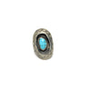Vintage Old Pawn Fred Harvey Era Silver & Turquoise Shadow Box Ring