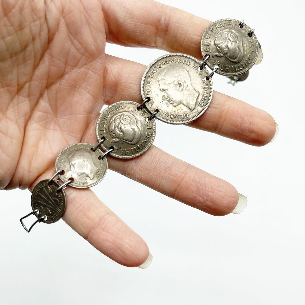 Vintage Love Token Coin Bracelet
