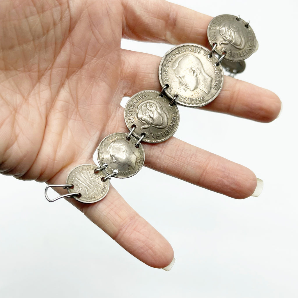 Vintage Love Token Coin Bracelet