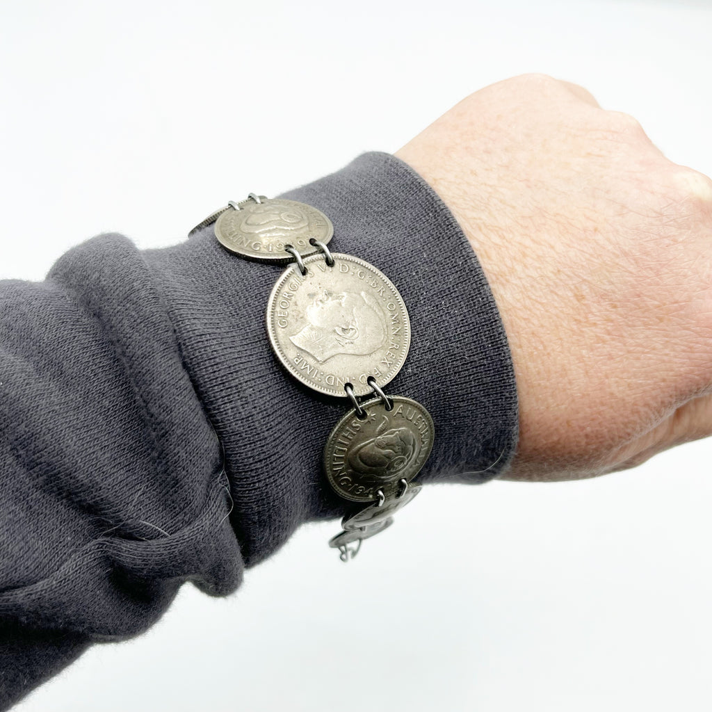 Vintage Love Token Coin Bracelet