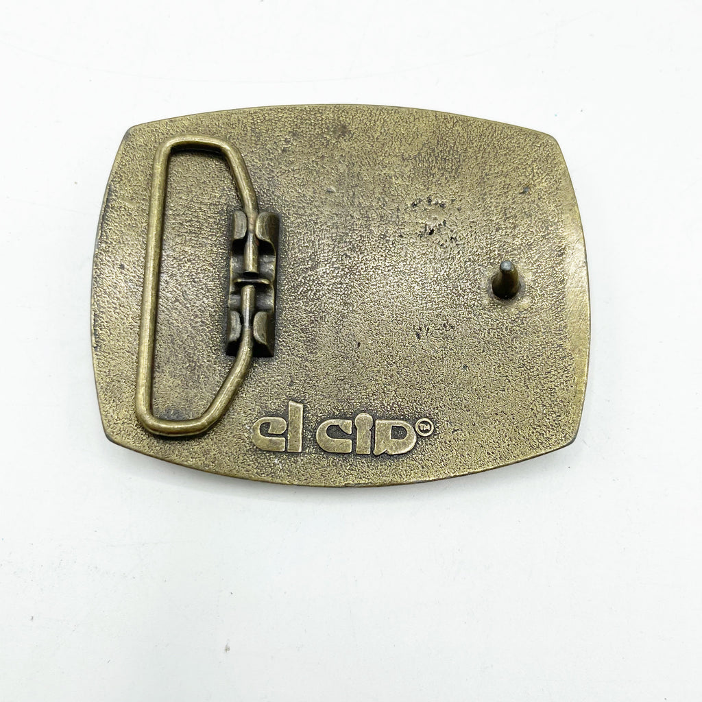 Vintage Volkswagen Leather & Metal Belt Buckle