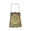1920's Art Deco Yellow & Green Metal Mesh Purse