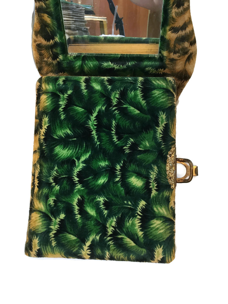 Antique/ Victorian Circa 1880-1905 Velvet Flip Down Photo Album Stand W/ Mirror