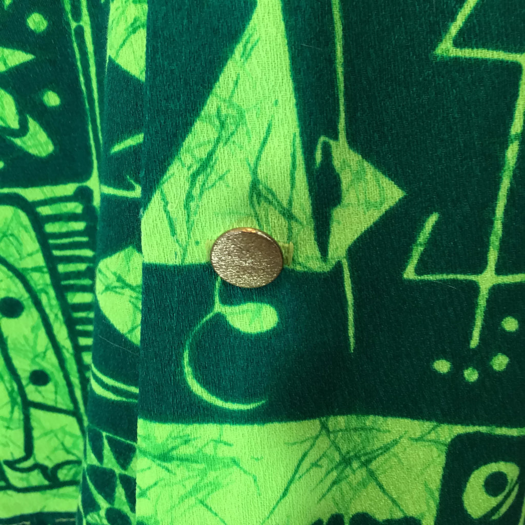 Vintage Men's 1970's Lime Green Hawaiian Shirt