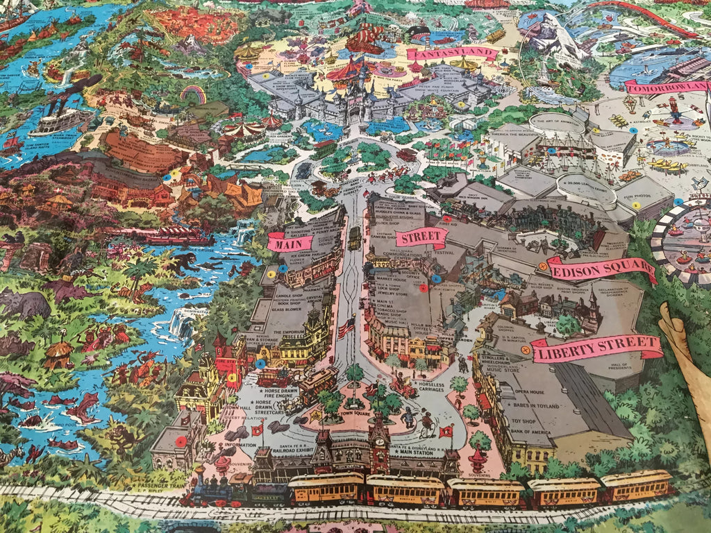 Vintage 1962 Disneyland Park Map