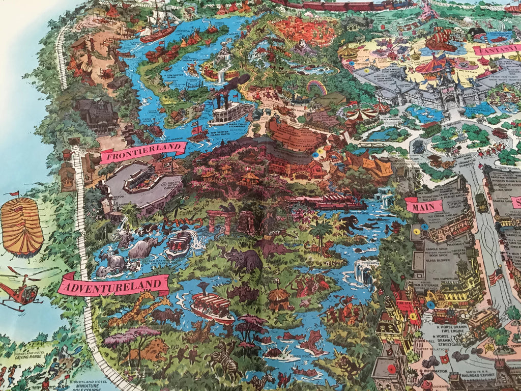 Vintage 1962 Disneyland Park Map