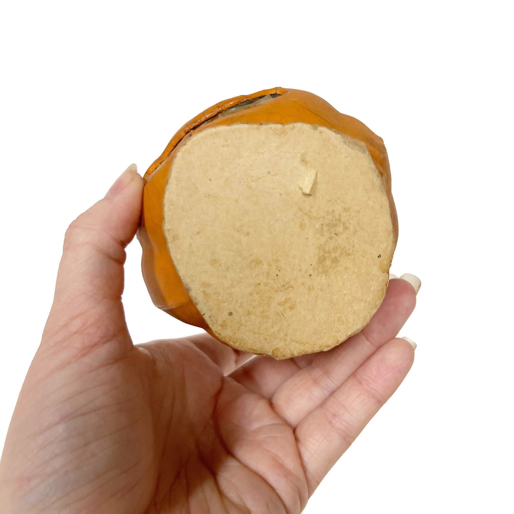 Vintage Small Jack o' Lantern Halloween Lantern W/ Paper Liner & Handle