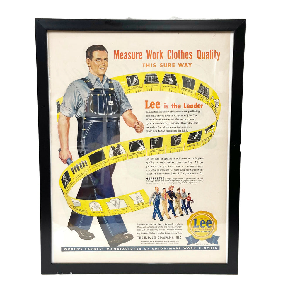 Framed Original Lee Clothing Advertisement