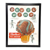 Framed Original Devil Mint Ice Cream Advertisement
