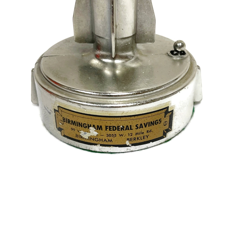 Vintage made for Birmingham Federal Savings Promo Astro Rocket Globe Bank