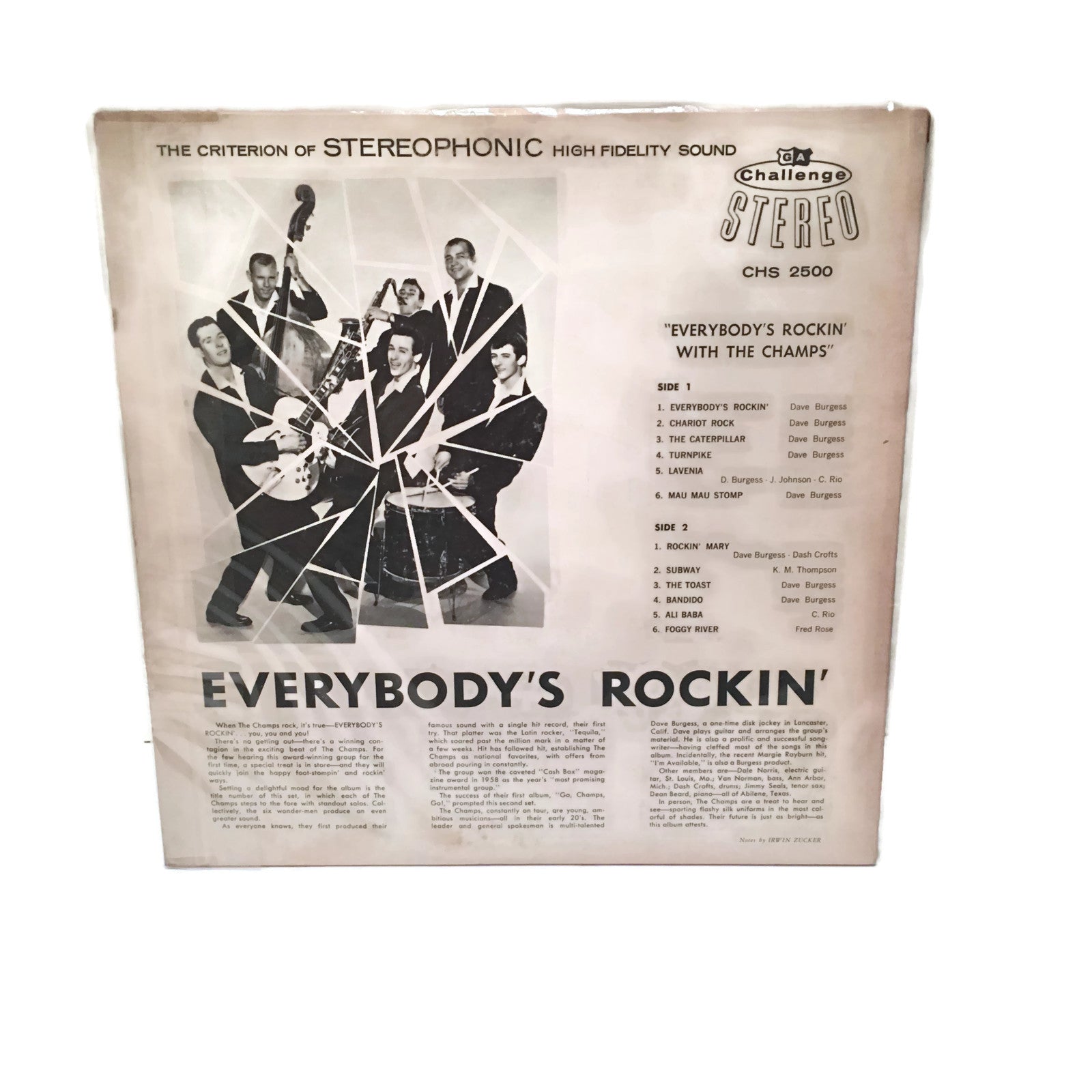 Champs: Everybody's Rockin' original vinyl LP record