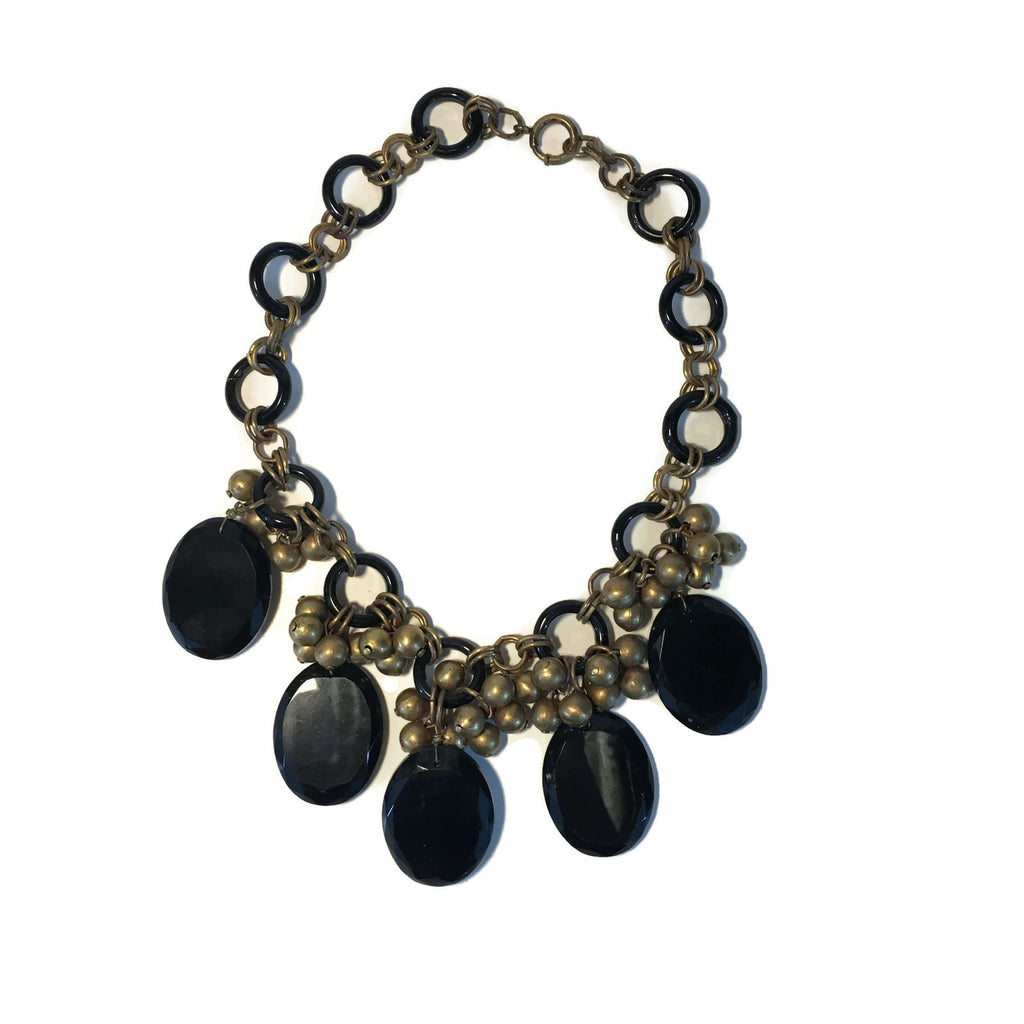 Vintage Early 1940's Miriam Haskell Necklace, Earring & Bracelet Set