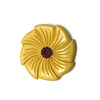 Carved 2 Tone Yellow & Red  Floral Bakelite Brooch