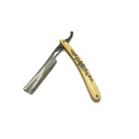 Rare H. Boker Germany Stright Razor “Army Navy Victory”