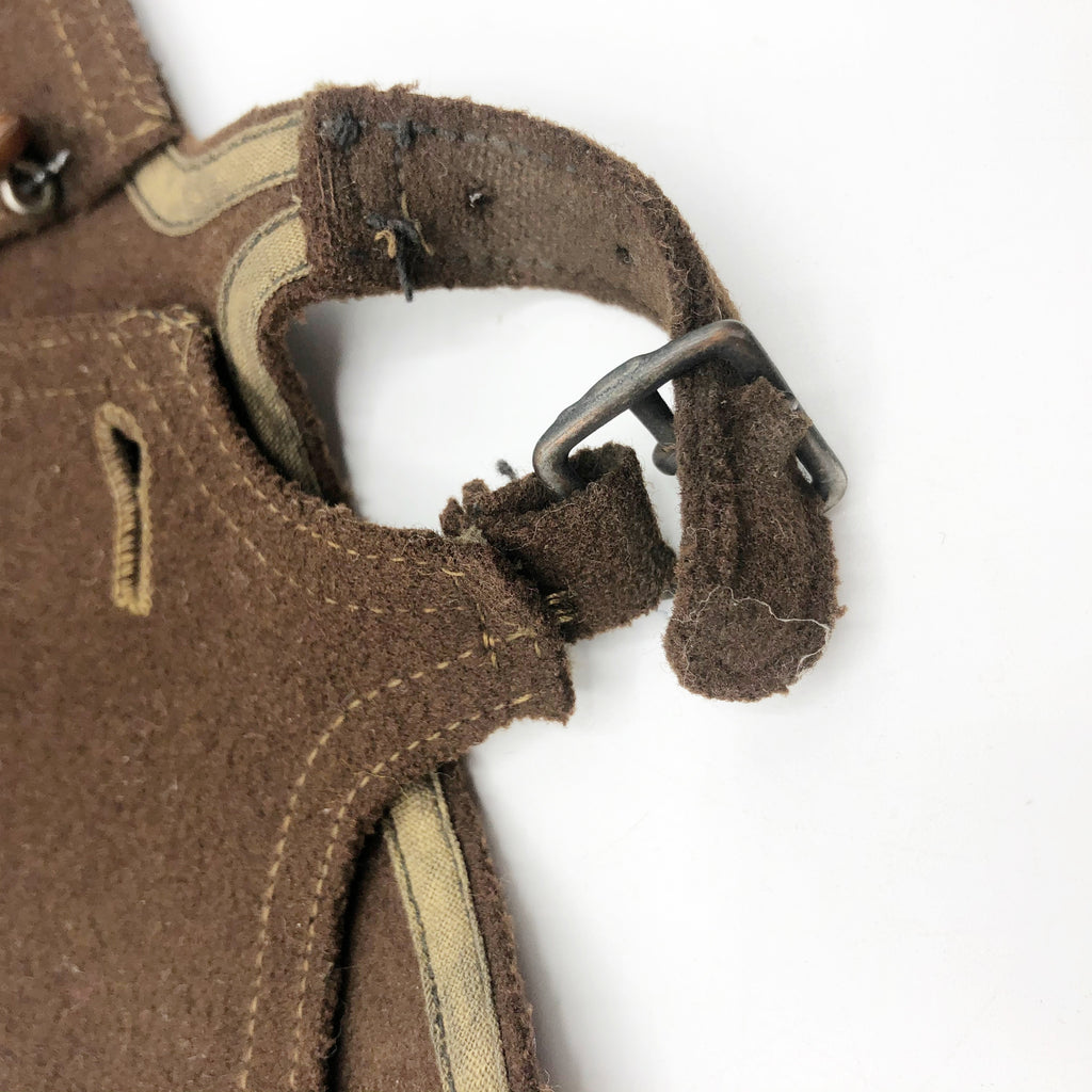 Pair of Antique Brown Wool Spats