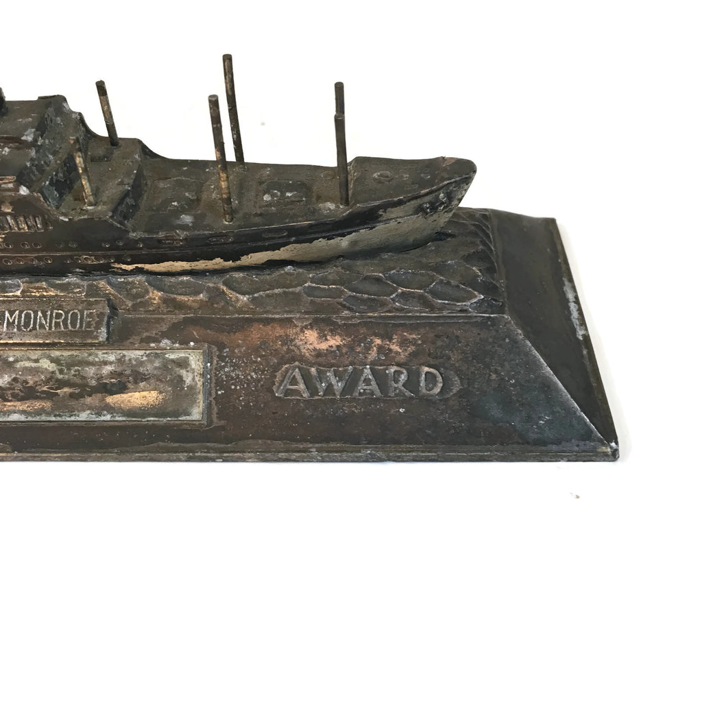 Vintage USS Monroe  Ship Tournament Award (Served in WW2)