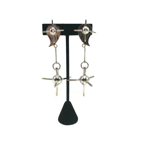 Sterling Silver Custom Made Mace Earrings