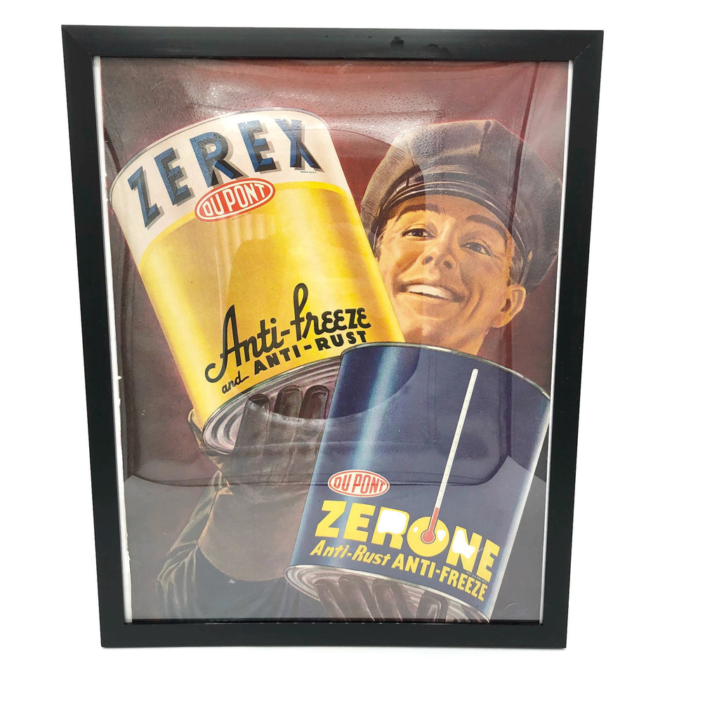 Framed Original Dupont Zeron Anti-freeze Advertisement