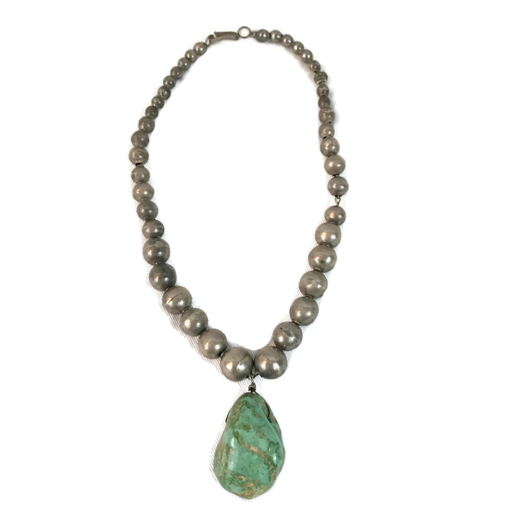 Vintage Sterling Silver & Turquoise Necklace