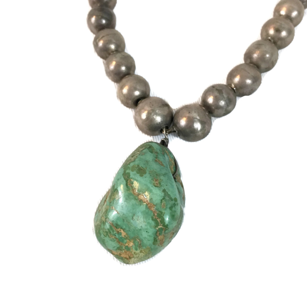 Vintage Sterling Silver & Turquoise Necklace