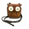 Vintage Tooled Owl Leather Crossbody Bag