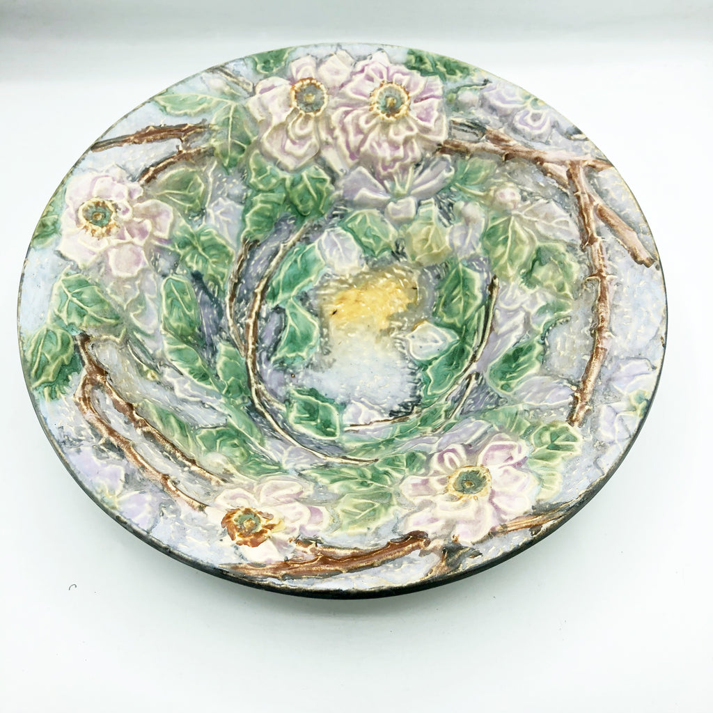 Vintage Weller Pottery Bowl & Flower Frog