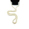 Vintage Long Cultured Pearl Single Strand Necklace W/ 14K Clasp