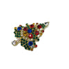 Vintage Rhinestone Christmas Tree Brooch