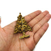 Vintage Red Green & Clear Eisenberg Ice Christmas Tree Rhinestone Brooch