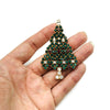 Vintage Rhinestone Eisenberg Ice Christmas Tree Brooch