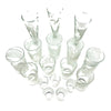 Vintage Frank Oda Etched 17 Piece Drinking Glass Set