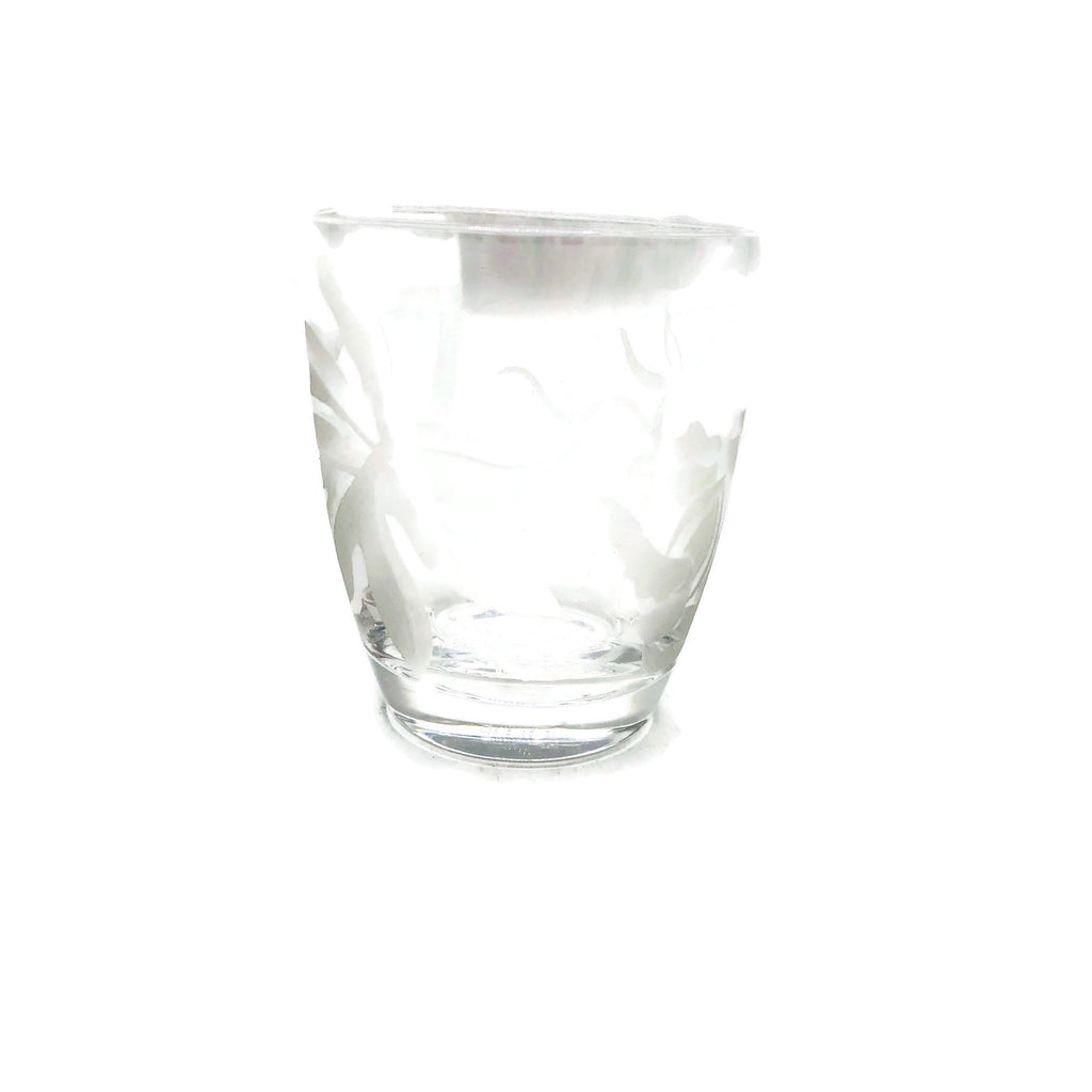 Vintage Frank Oda Etched 17 Piece Drinking Glass Set