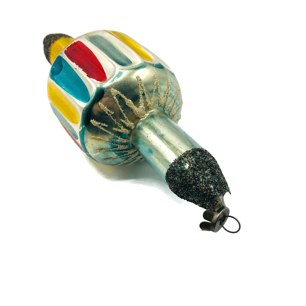 Vintage Large Spinning Top Shaped Christmas Ornament